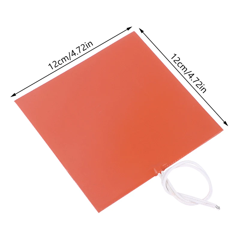 

1pc 55W 12V 12*12cm Engine Oil Tank Silicone Heater Pad Rubber Heating Mat Warming