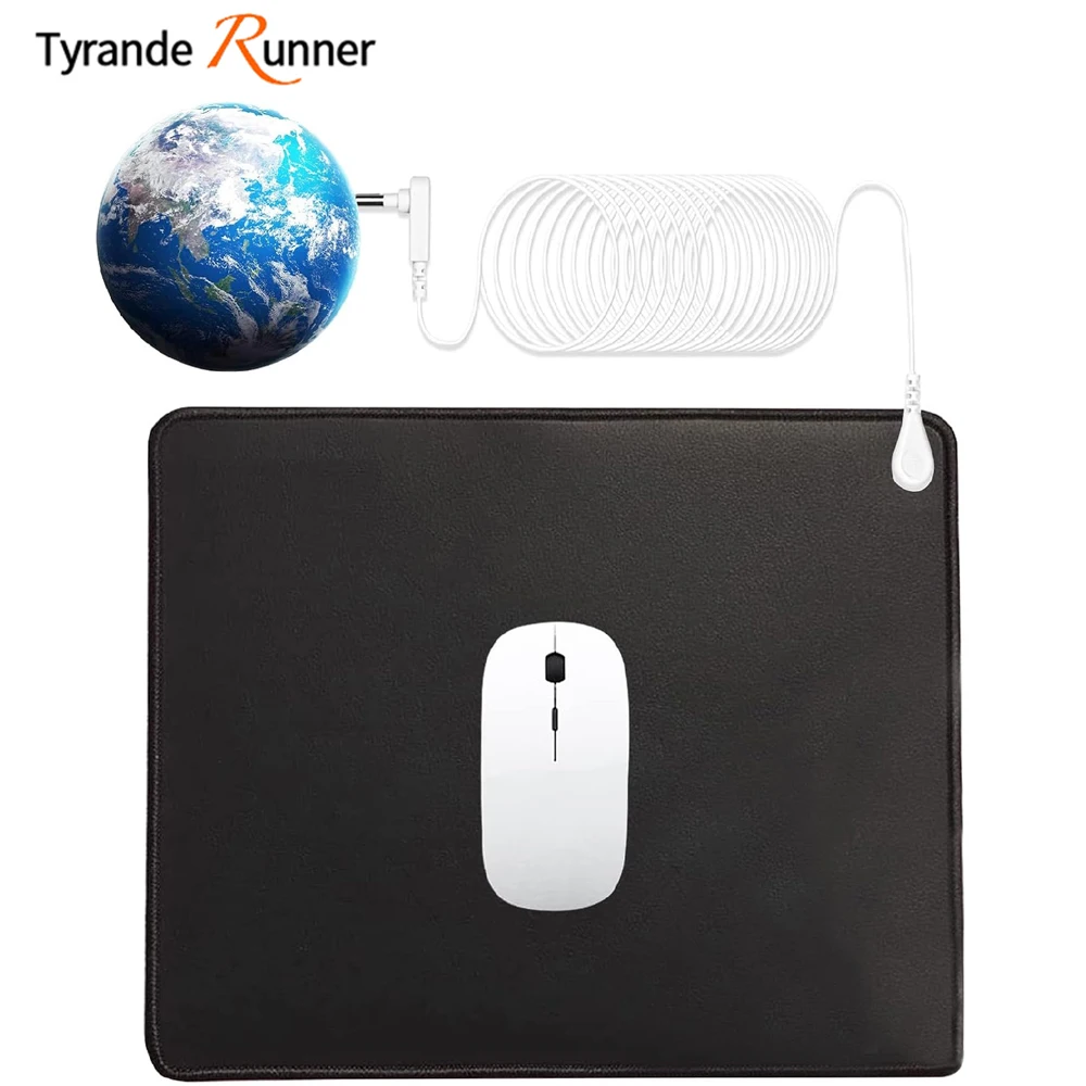 33X27CM Grounding Mat Mouse Pad for Working Office Non-Slip with Eearthing Wire to Relieve Stress Pain Inflammation Anxiety Tool