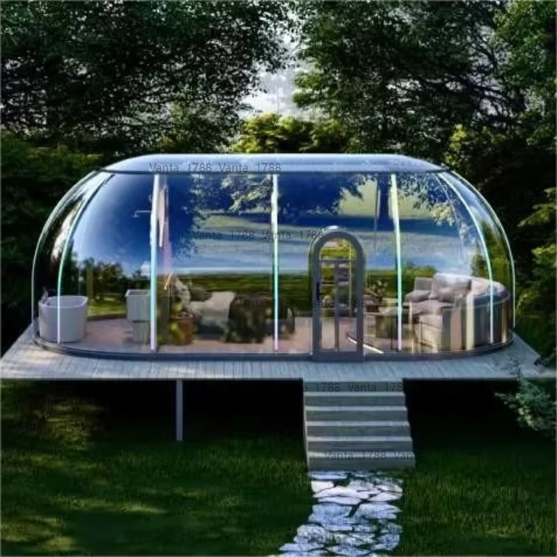 Cheap Sale Luxury Transparent Camping Hotel Round Polycarbonate Luxury Prefabricated Dome HouseDeposit price 1