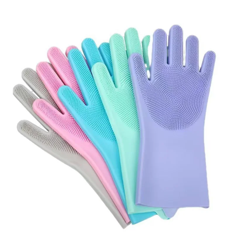 Pet Grooming Magic Silicone Scrubber Gloves