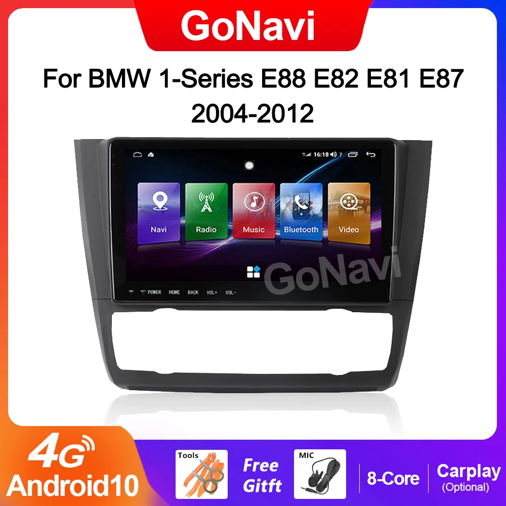 

GoNavi Android 11 Car Radio For BMW 1-Series E88 E82 E81 E87 automatic Auto Central Multimedi Gps bluetooth Dvd player 2004-2012