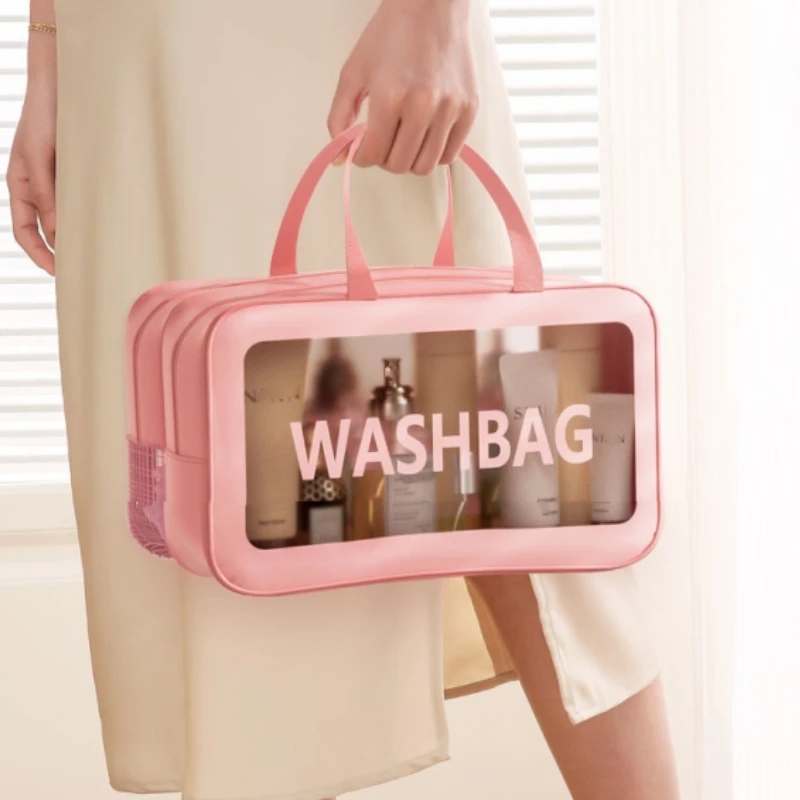 Waterproof Bag PVC Swimming Handbag Transparent Fitness Pool Bathing Makeup Storage Pack Clear Travel Business Dry Wet Wash Bags