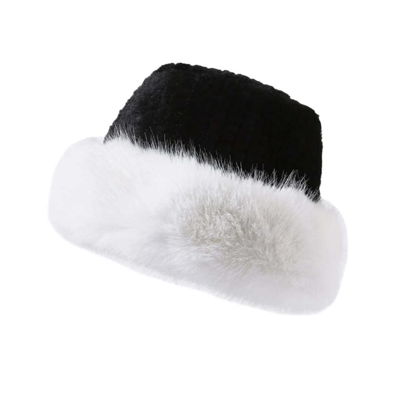 

Windproof Plush Bucket Hat Winter Fisherman Hat Thicken Plush Fisherman Hat for Adult Teens Keep Warm Commute Hat drop shipping