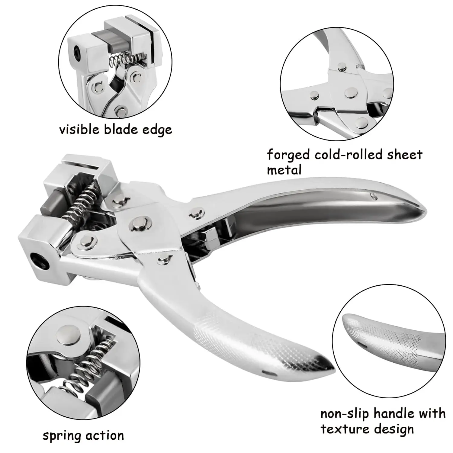 Paper Punch Hole Punching Tools Paper Craft Punch T Slot Shape Hole Punch Heavy Duty Tag Punches for Paper Crafts Handheld Earring Hole Punch Badge for ID Card Hard Pl