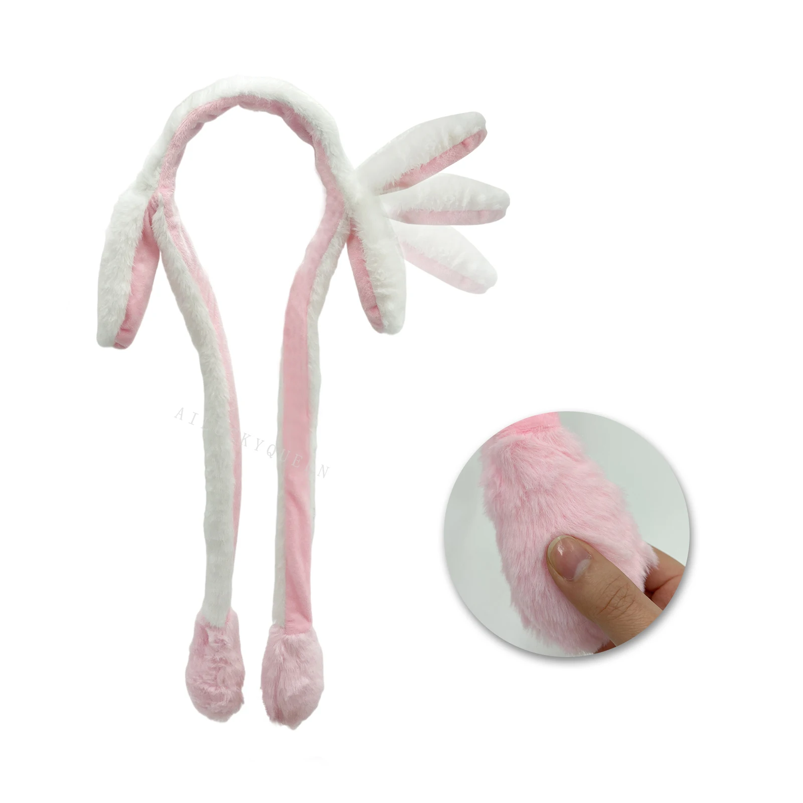 Bunny Ear Moving Headband Funny Cute Rabbit Ear Plush Headband Move Toys Kids Cosplay Party Hearwear Decorations for Women Girls 4