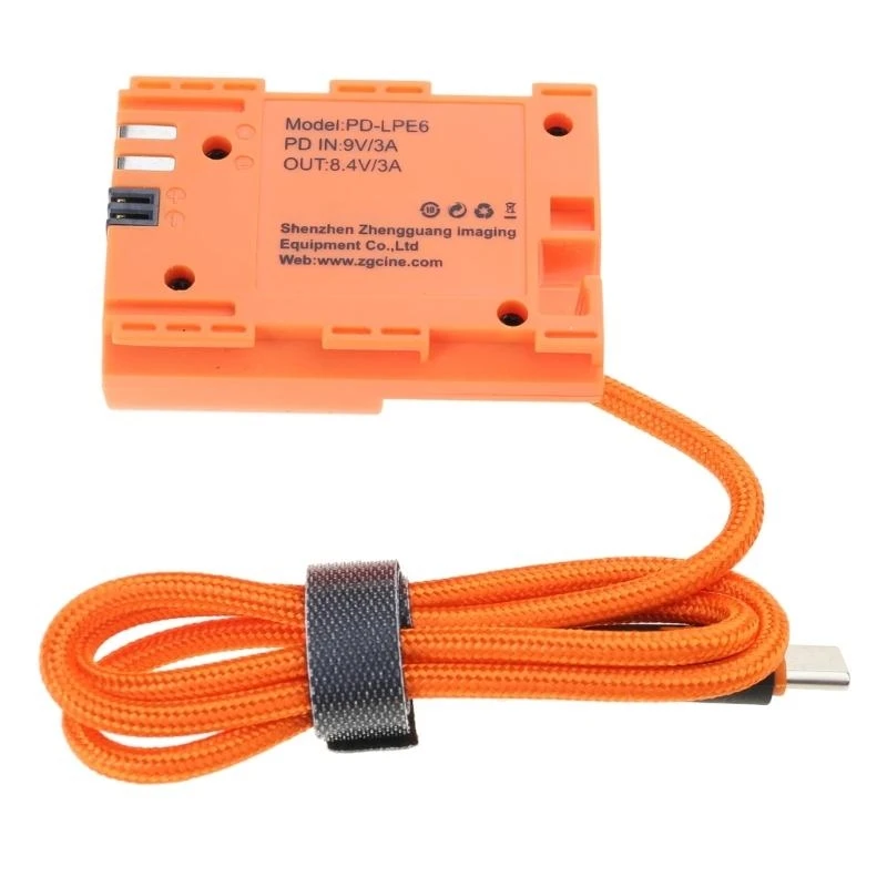 Y1AE USB C Input 9V3A LPE6 Battery for R5 80D Enjoy Continuous Power Supply