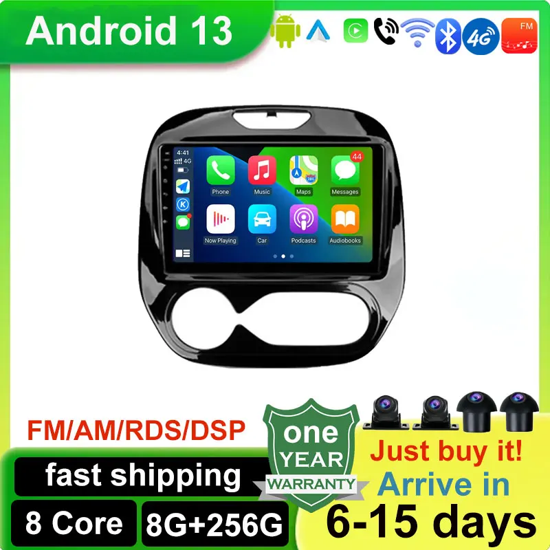 Android 13 Multimedia Wireless Carplay Apple Car Play Auto Screen Stereo Player Per Renault Kaptur 2016 - 2019