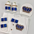 Blue gold crown