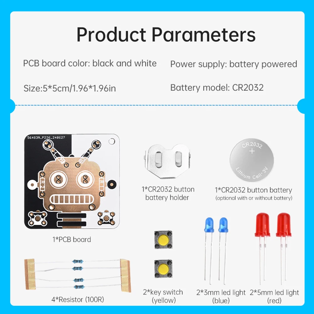 Ladybug Solder Project Kit DIY Electronics Robot LED Electronics Beginner Learning Welding