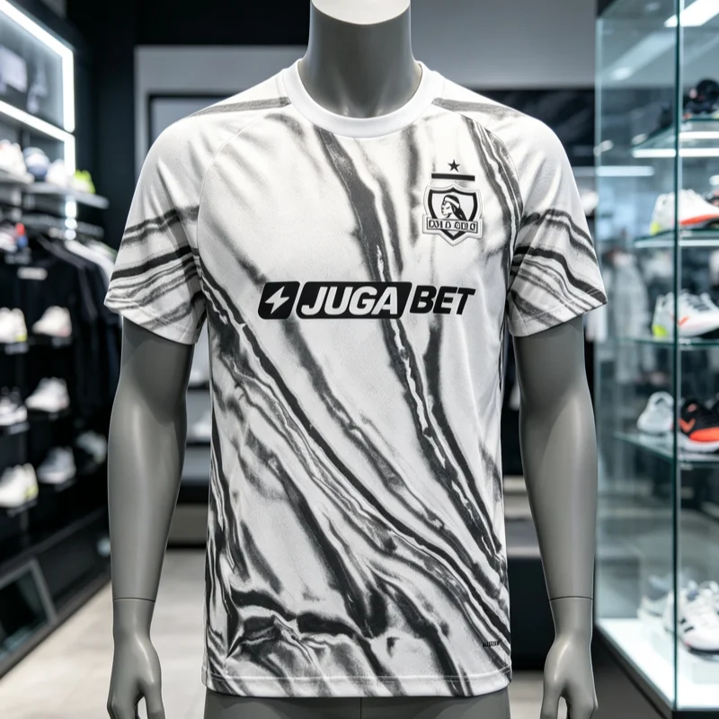 26-27 Neues Colo Colo Fußballtrikot Sommer 3D-Druck Schnelltrocknend Herren- und Damen-Sport-Kurzarm-T-Shirt Familienkleidung