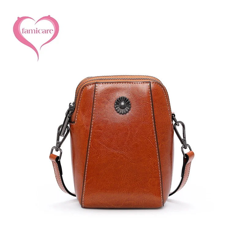 Mini Monceau Crossbody Bag in Tan Smooth Leather en 2023