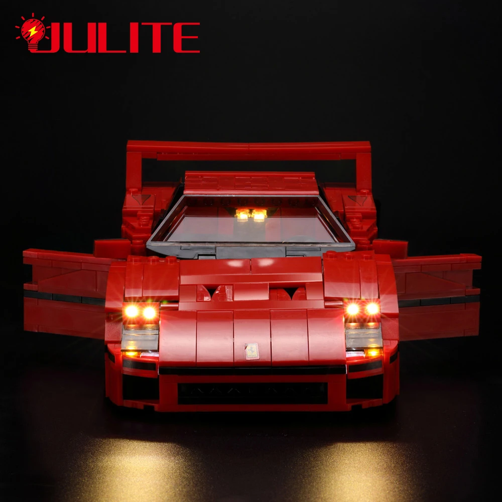 LED ışık kiti için teknik 10248 ve 21004 yaratıcı serisi F40 araba DIY oyuncak seti (dahil değil yapı taşları)