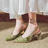 2025 Brand Women Shoes Spring New Quality Women's Pumps Fashion Pointed Shallow Pumps Office Lady Shoes Trend Mid-heel Sandals 2