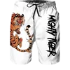2024 Summer New Men Beach Shorts Casual Cool Animal 3d Print Tiger Short Pants Running Trunks Breathable Men Pockets Swimwear 5