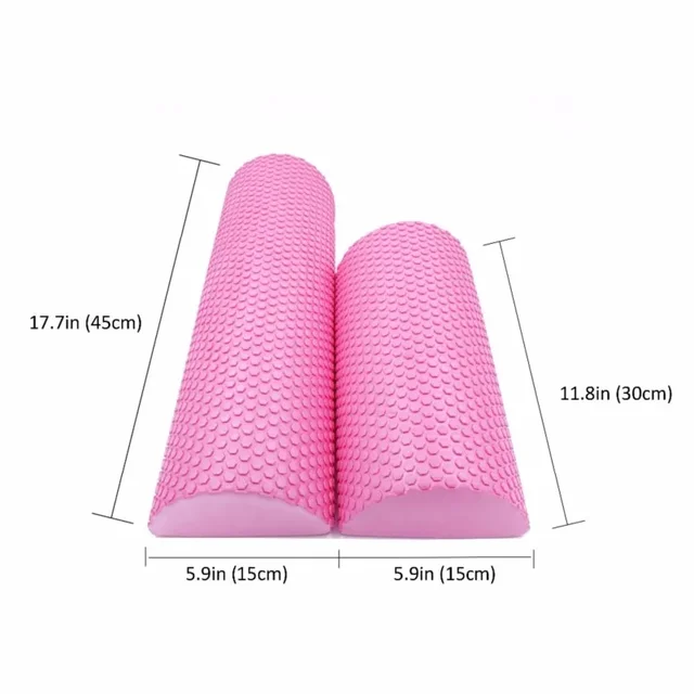 Half Round EVA Foam Roller For Yoga Pilates Fitness Equipment Balance Pad Yoga Blocks With Massage Floating Point 30-45cm 5