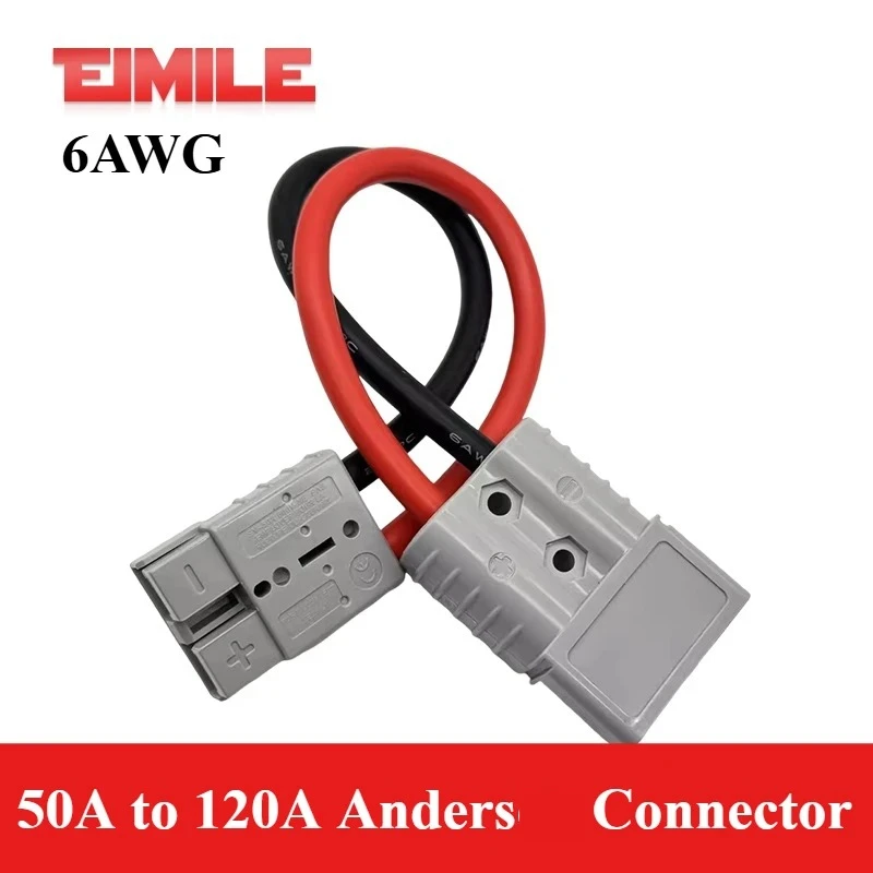 For Anders 50A Plug to 120A Plug Connector 6AWG Silicone Wire Extension ...