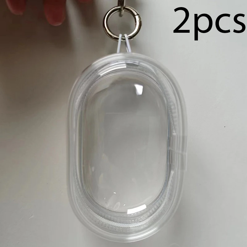 Jewelry Organizer Transparent Storage Box with Keychain and Cute Doll