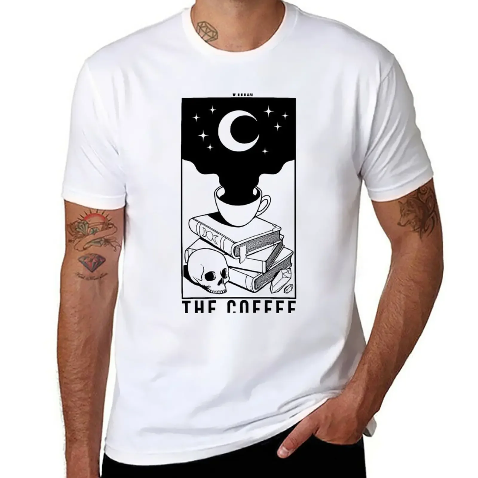 

The Coffee (white) T-Shirt boys whites graphics T-shirts for men cotton