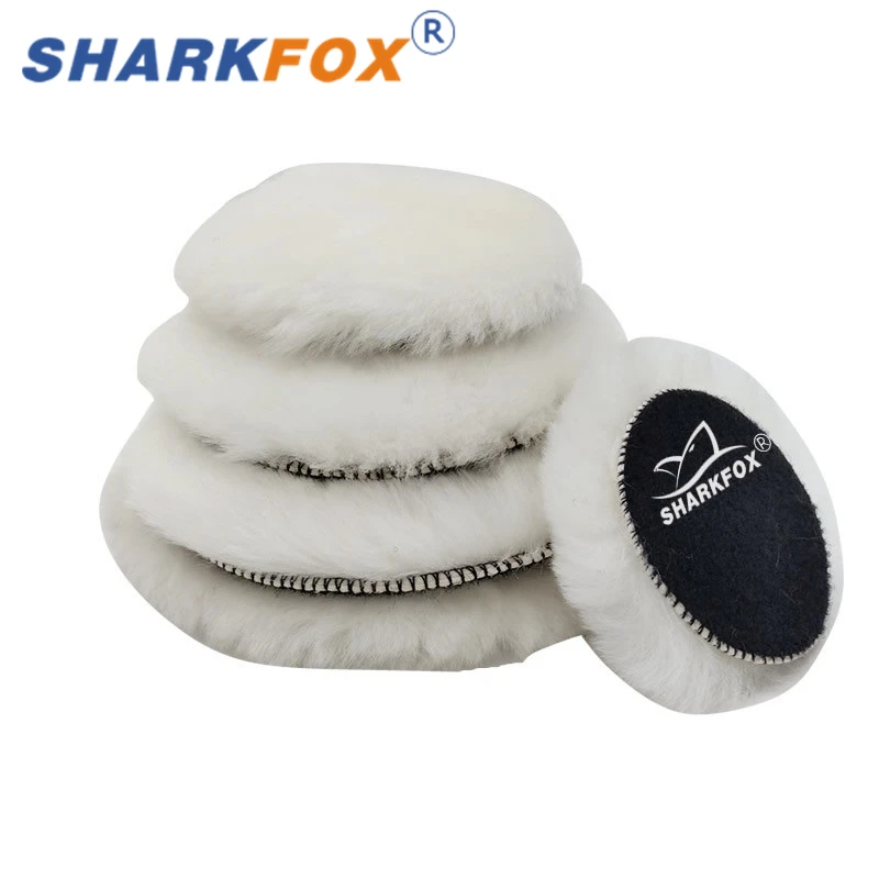 Sharkfox Wool Polishing Disc 80-180mm Heavy Cutting Pad Wool Polishing ing Pads High Density Lambs For Polisher Waxing
