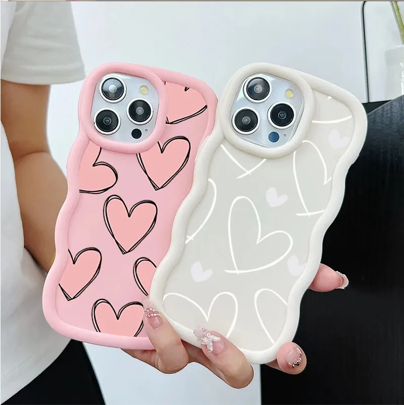 Wave Love Heart Phone Case