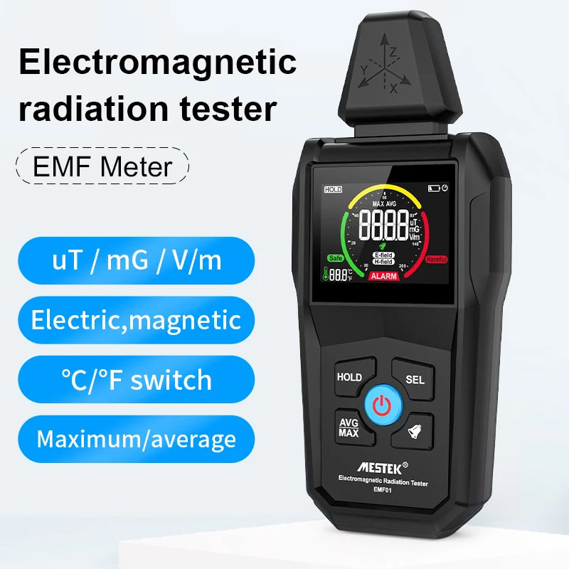 Mestek EMF Meter Electromagnetic Field Radiation Detector EMF Tester For Home Detector Ghost Hunting Equipment Pro Tool