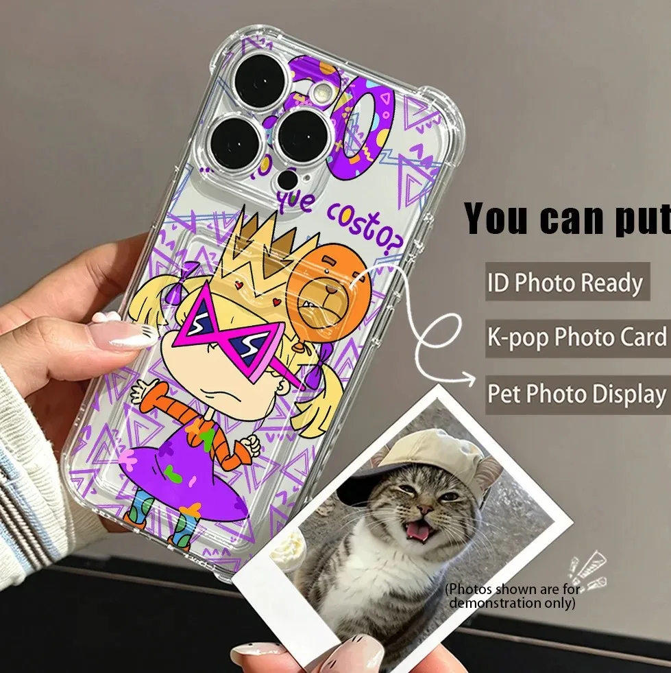 Humorous Rugrats Card Holder Phone Case with Airbag Protection
