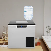 Machine à glaçons et broyeur de glace 2 en 1, 150-180W, 32 glaçons en 12-22 min, écran LCD, nettoyage automatique, acier inoxydable, pour la maison, le café, le bar, le bureau 8