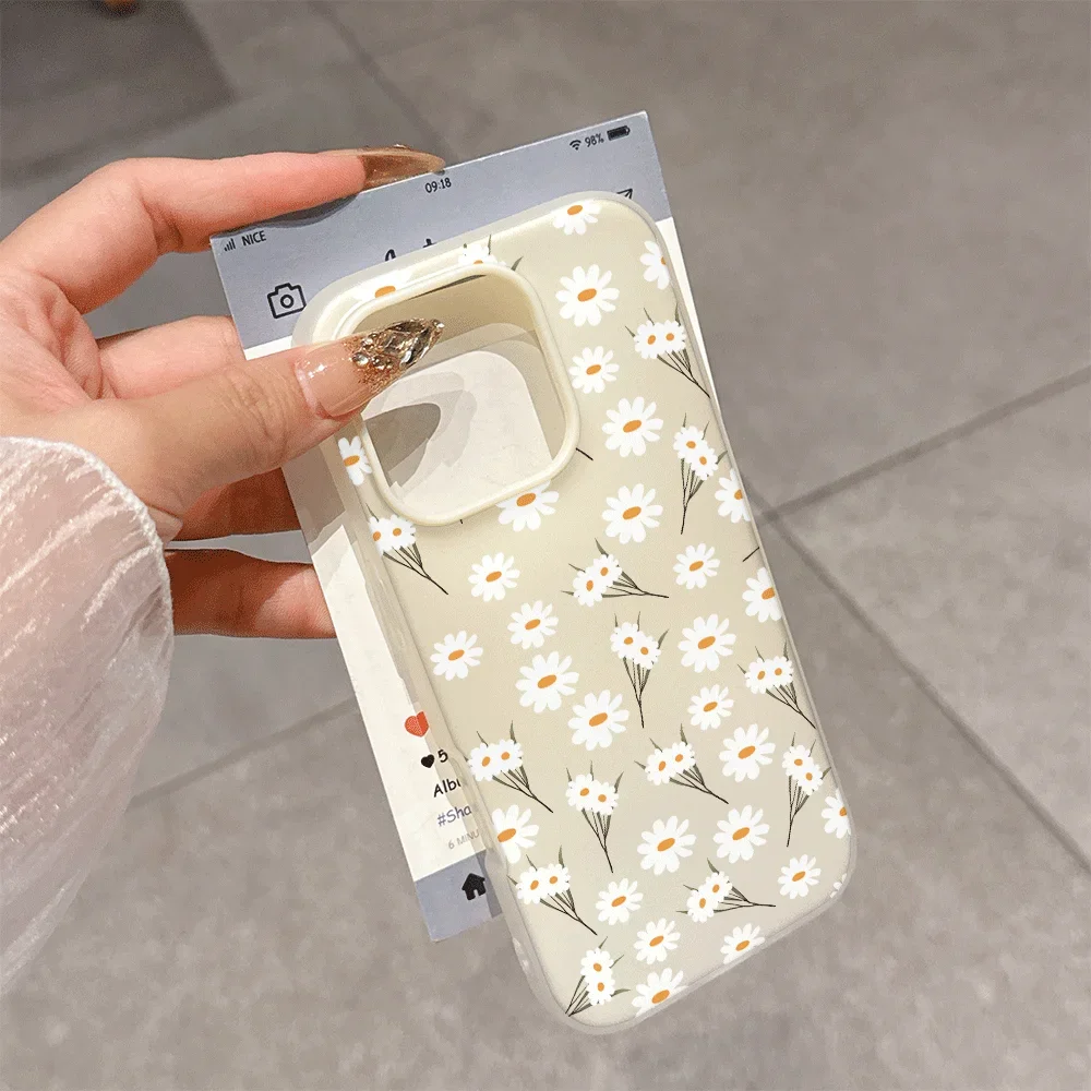 Elegant Pale Daisy Flower 2-in-1 Hard Phone Case
