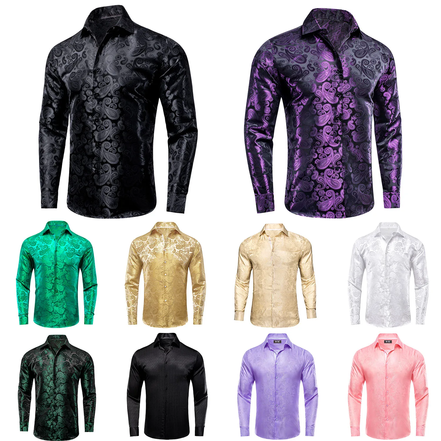 Dropshipping Silk Mens Shirts Long Sleeves Woven Paisley Wedding Business Party Overshirt Wholesale for Male Wedding Business dinisiton woven belt genuine leather women s straps man belts wide girdle male cow skin vintage fashion brand ceinture femme