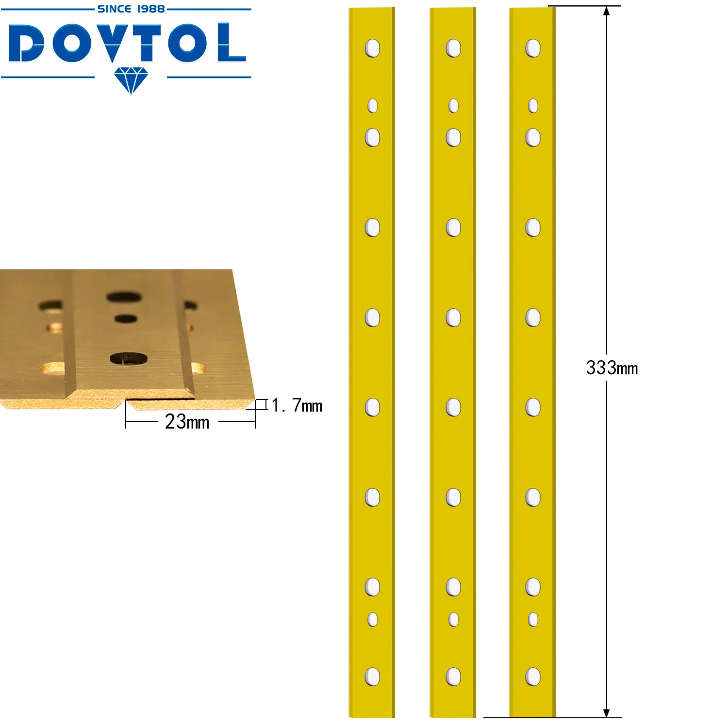 Woodworking Planer Blades HSS 13 Inch Replacement Blades Knives Cutters TiN for Dewalt 735 dw735 dw7352 dw735X Thickness Planers 3pcs woodworking planer blades