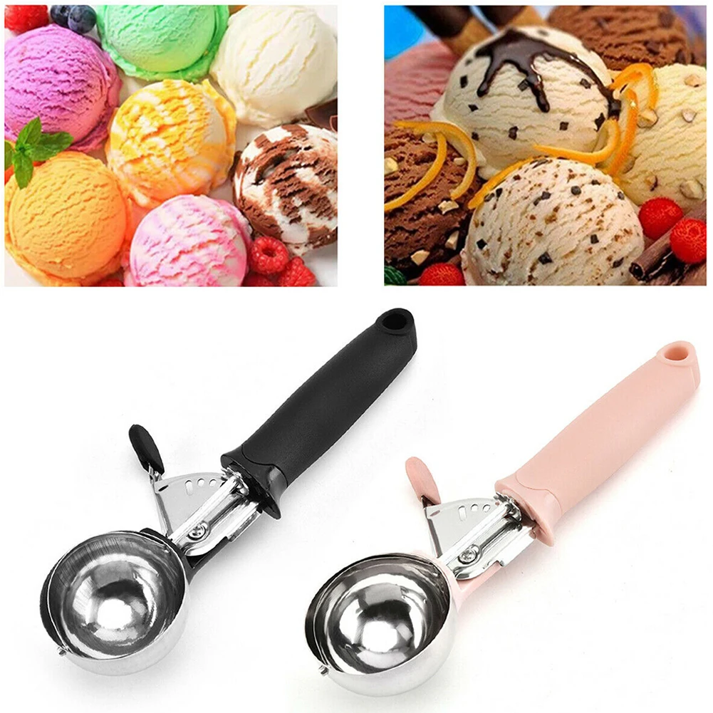 Ice Ball Maker Ice Cream Spoon 1pc 1x 21.5*6cm Batter Black Easy To Hold Household Gadgets Long Handle Non-slip