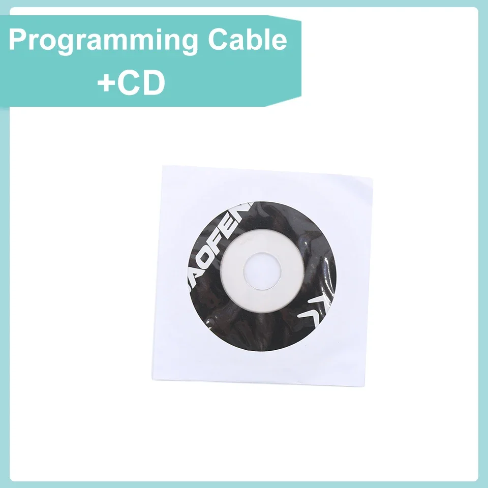 UV-K5 USB Programming Cable for Baofeng UV-5R Quansheng K6 UV5R Plus UV 13 UV 17 Pro Programming Cable Driver With CD Software 2