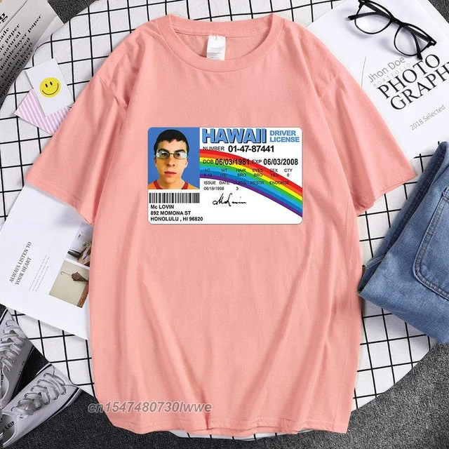 Mens Womens T-Shirt McLovin Cotton Fake Shirt Id Unisex Tee