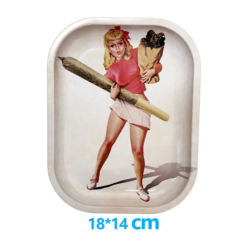 Storage tray tobacco rolling tray Tobacco Metal Trays 180*140mm Rolling Tray Houseware Accessories Sundries Storage Container