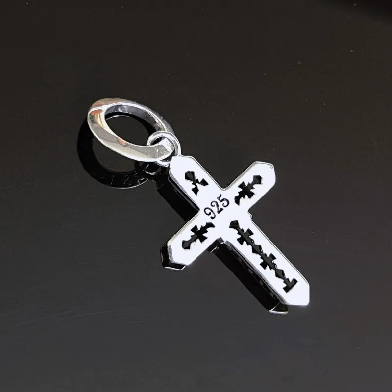 BOCAI Real S925 Silver Jewelry Accessories Fashionable Pentagram Cross Pendant for Men and Women Exquisite Birthday Gift