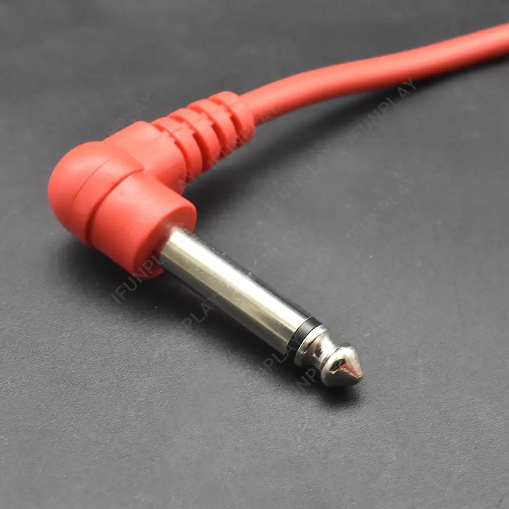 6pcs Multi Color Electric Guitar Cables Angled Connector