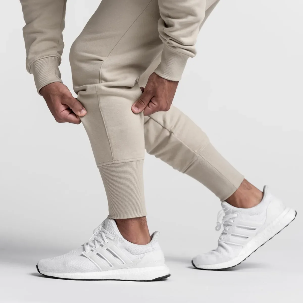 Men's Fitness Long Pants Autumn Winter Elastic Casual Sports Running Training Basketball Loose Cuffed Sweatpants