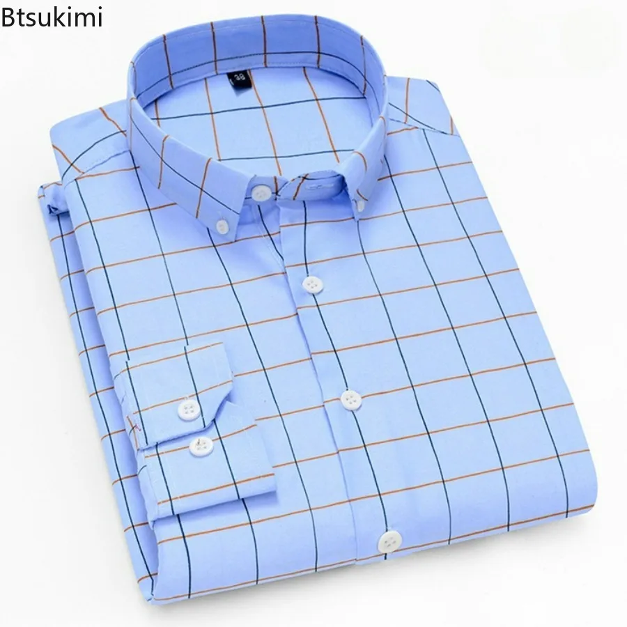 2024 Men's Casual Spring Autumn Long Sleeve Printed Shirts Young and Middle-aged Men Slim Smart Formal Dress Party Shirts Male брюки uniqlo heattech smart slim fit длина штанин 76см