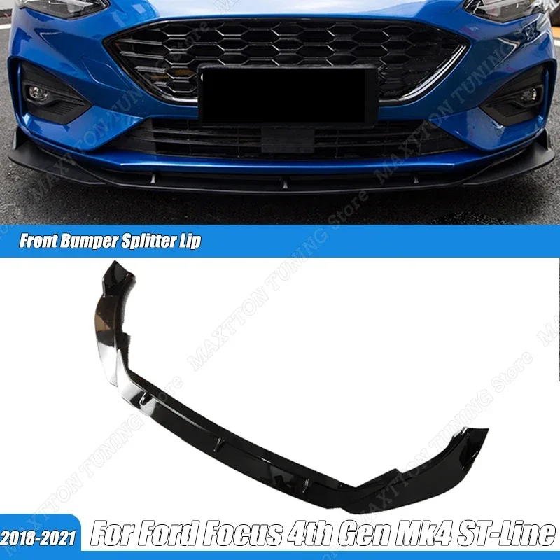 

Сплиттер для переднего бампера автомобиля Ford Focus 4-го поколения Mk4 ST-Line 2018 2019 2020 2021, диффузор для губ, спойлер, комплект для тюнинга кузова