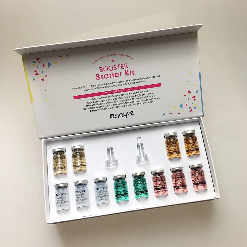 8ml Stayve BB Cream Glow Starter Niacinamide Essence Kit Facial Salmon DNA Foundation Cream Moisturise Beauty Skin Care 5