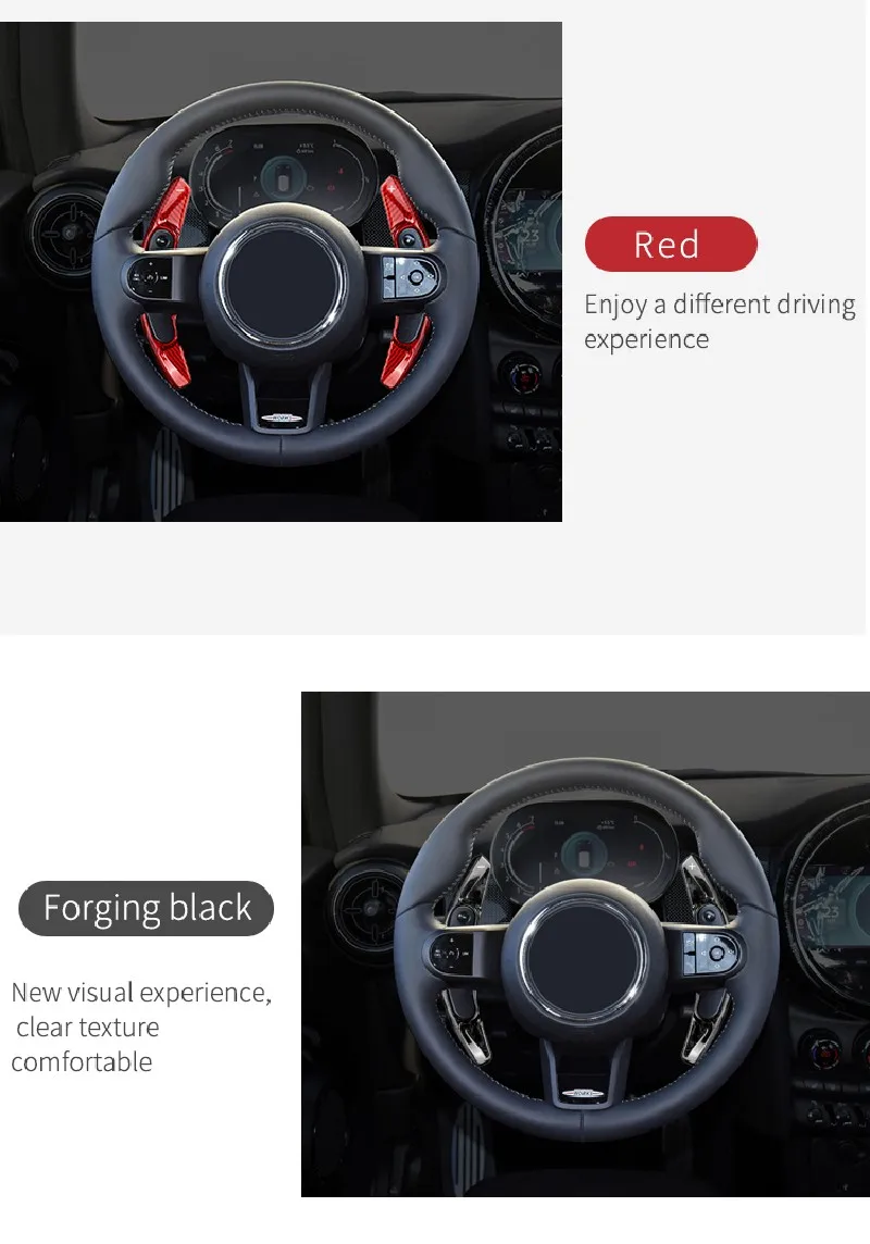 T-carbon Steering Wheel Shift Paddle Shifter For Mini Cooper S ONE JCW Clubman MK3 F54 F55 F56 F57 F60 Carbon Fiber DSG Shift