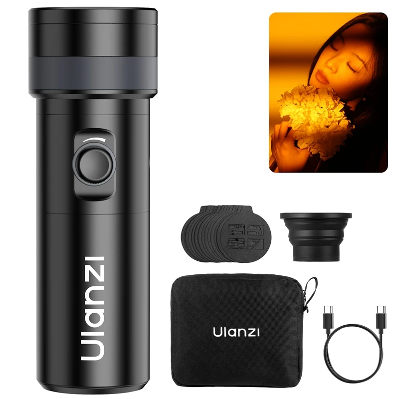 Ulanzi LM01 Photography Flashligh 10W RGB 20 Unique Gobos for Portrait Livestream Vlog Shots Video Recording Product Photography - Ảnh 2