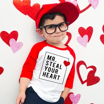 Valentine Kids Baseball Tee 1
