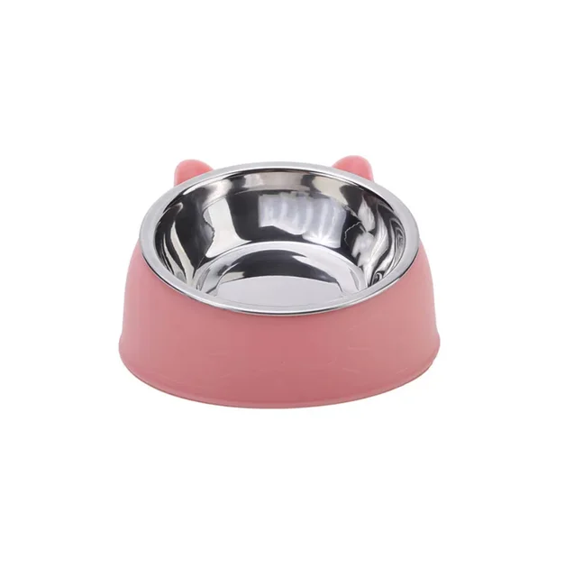 100ML Cat Dog Bowl 15 Degrees Raised Non Slip Puppy Base Cat Food Drinking Water Feeder Tilt Safeguard Neck Pet Bowl Accessories 4