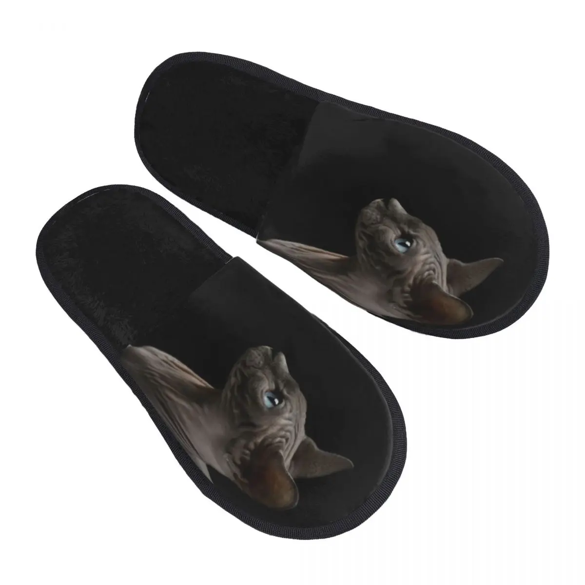 

Sphynx Cat Guest Slippers for Bathroom Women Custom Print Kitten Lover House Slipper