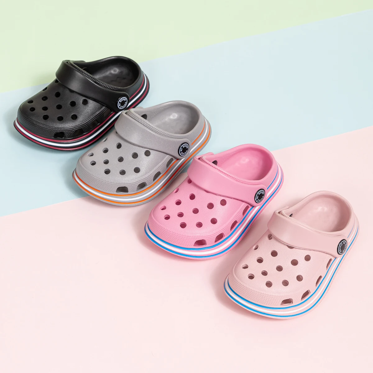 Summer Boys Girls Toddler Garden Clogs Non-Slip Breathable Sandals Children Lightweight Slip-on Beach Pool Shower Slippers kids sandals