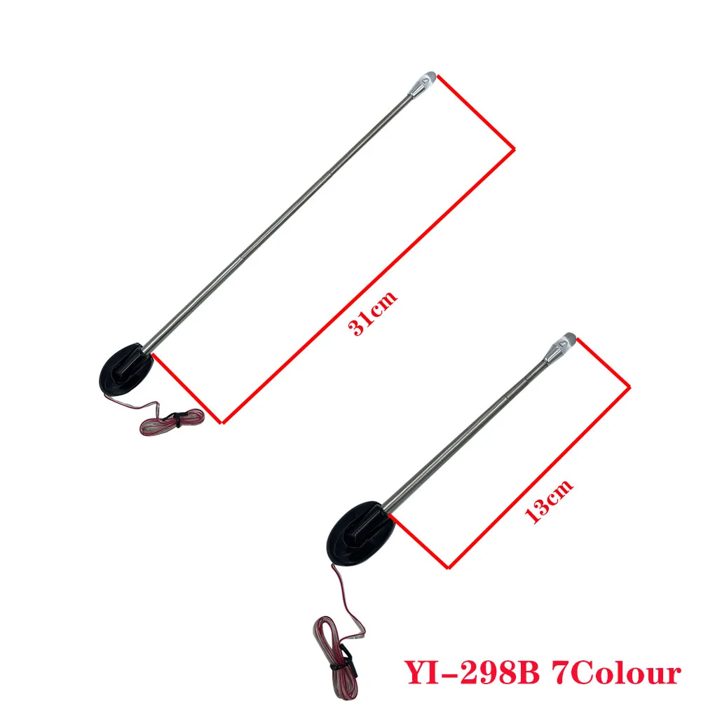 Car Modified Telescopic Antenna with Lighted Anti-collision Indicator Installed Anywhere On the Body