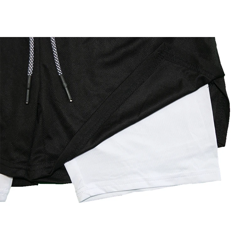 Anime Gym Shorts For Man Double Layer 2-In-1 Quick-Drying Sweat-Absorbent Jogging Performance Shorts Workout Athletic Shorts