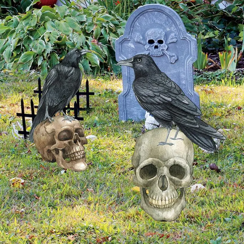 

Skull Garden Stake Acrylic Decoration For Garden Waterproof Skull Garden Patio Lawn Yard Stake Outdoor Garden Decoration For