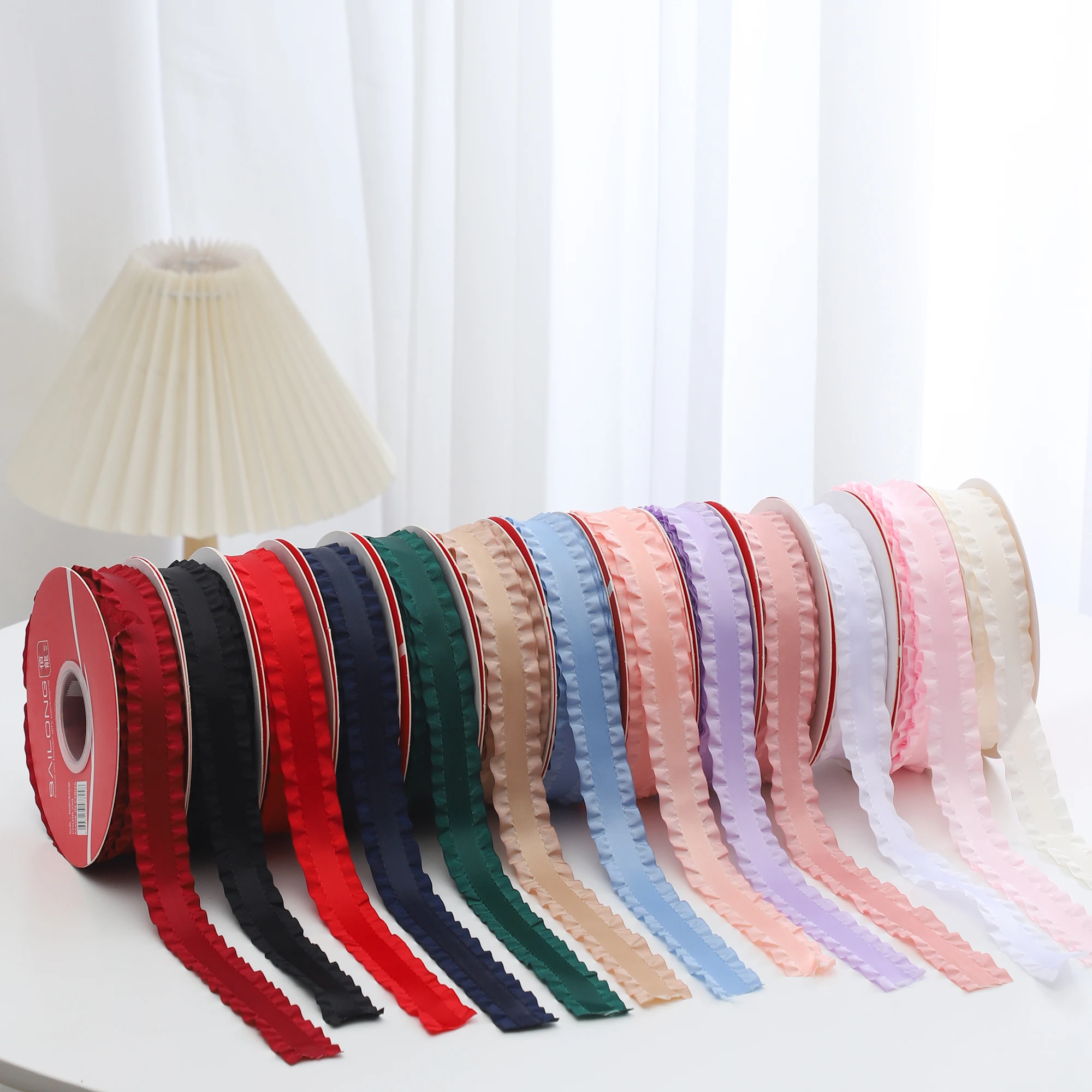 빈티지 패턴 롤 리본, 선물 포장용 트림 리본, 발렌타인 데이 꽃 DIY 공예 바느질, 1.2 인치 와이드, 49 야드, 6 개